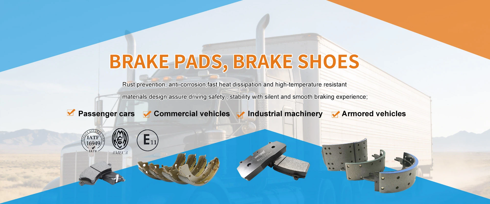 Brake Pads, Brake Shoes Manufacturer